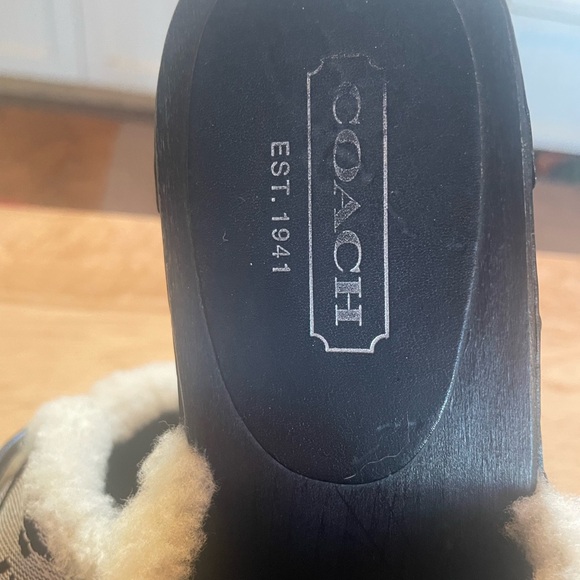 Coach “Ruthie” Shearling Trim Mules - Size 7.5 Flaws Please Read - Picture 3 of 10